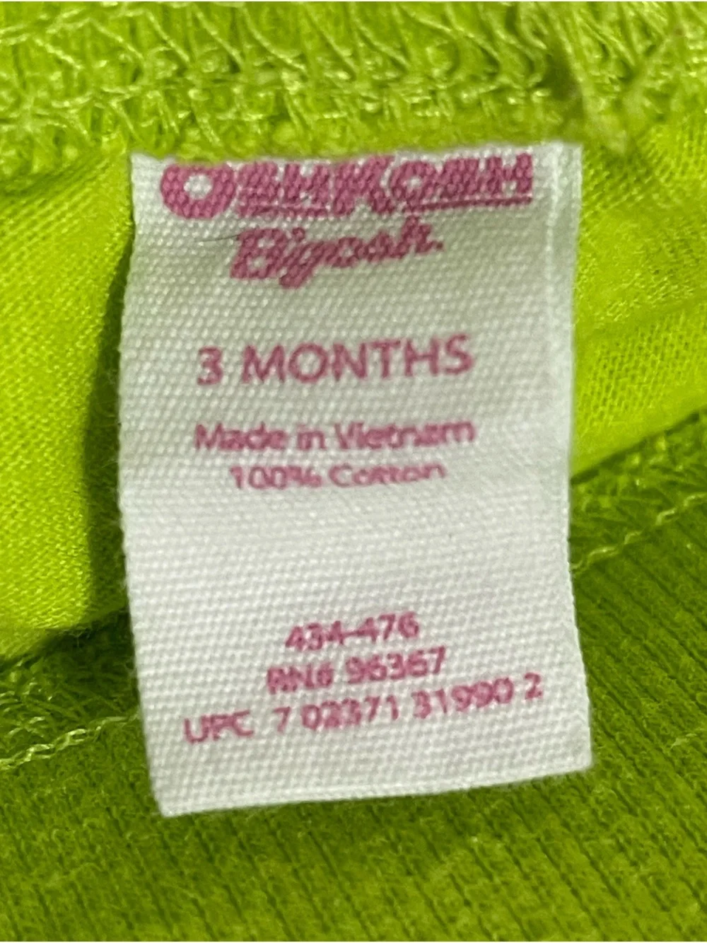 Oshkosh B’gosh Lime Green Knit Elastic Waist Shorts